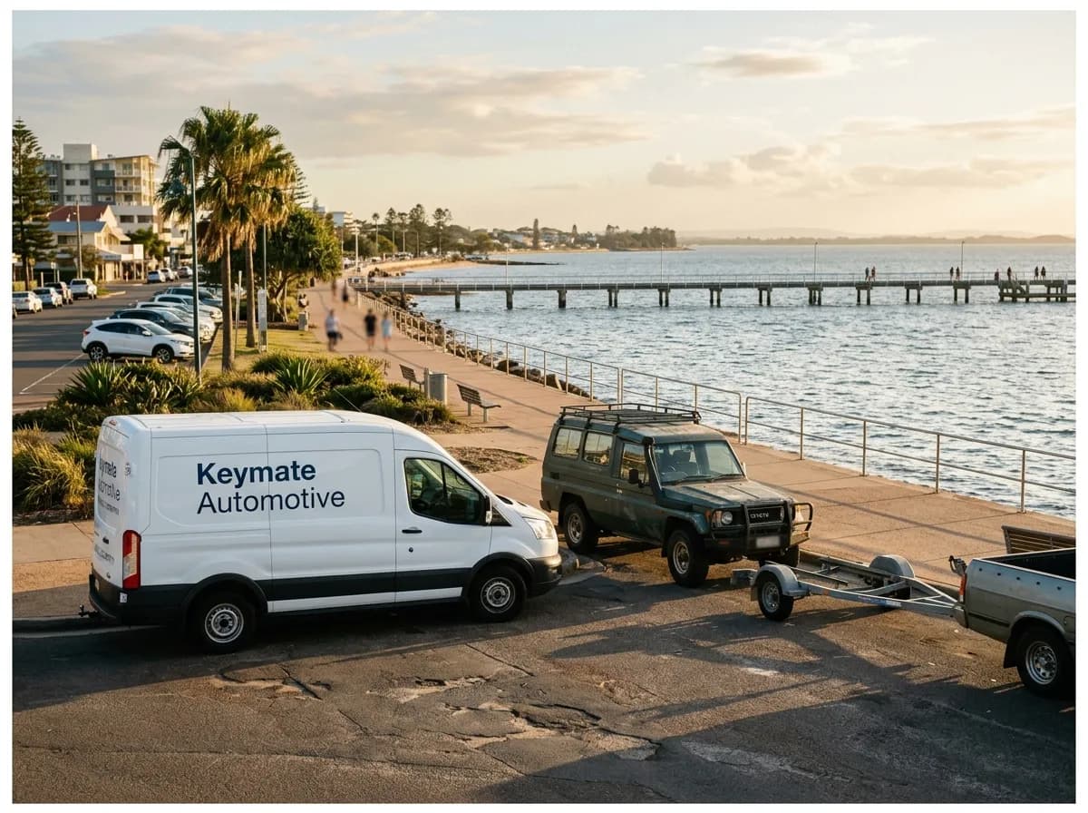 Redcliffe, Brisbane — mobile auto locksmith serving a bayside peninsula town centre, foreshore parking and older coastal vehicles