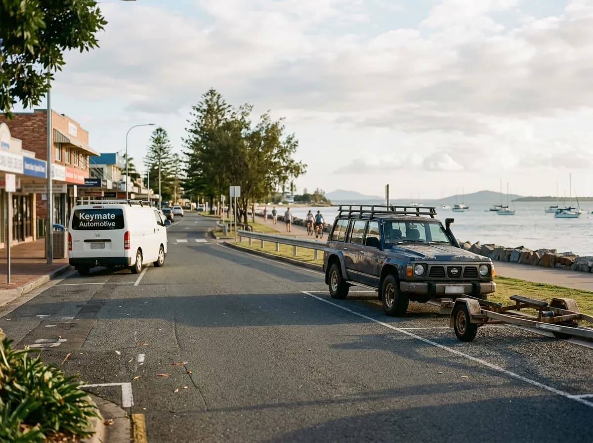 Wynnum, Brisbane — mobile auto locksmith serving a bayside town centre, foreshore parking and salt-exposed vehicles
